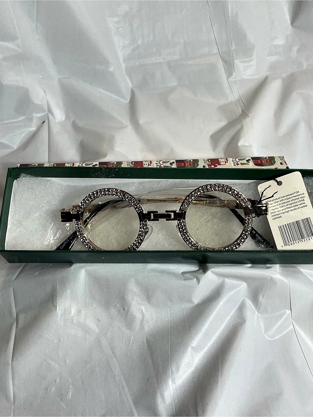 Rhinestone Eyeglasses in Black & Silver NWT